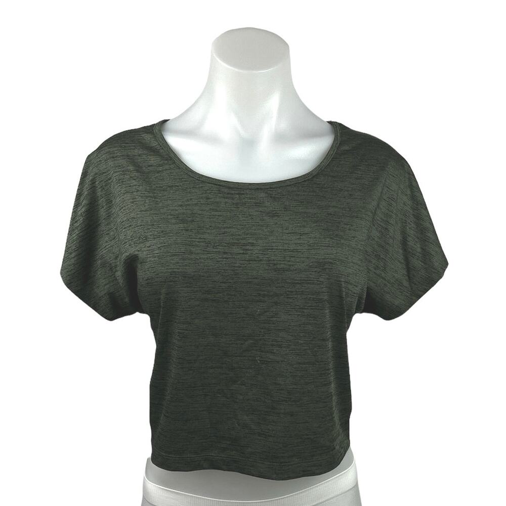 Atmosphere Women's Short Sleeve Crew Neck Casual Pullover Cropped Tee Top Size 8